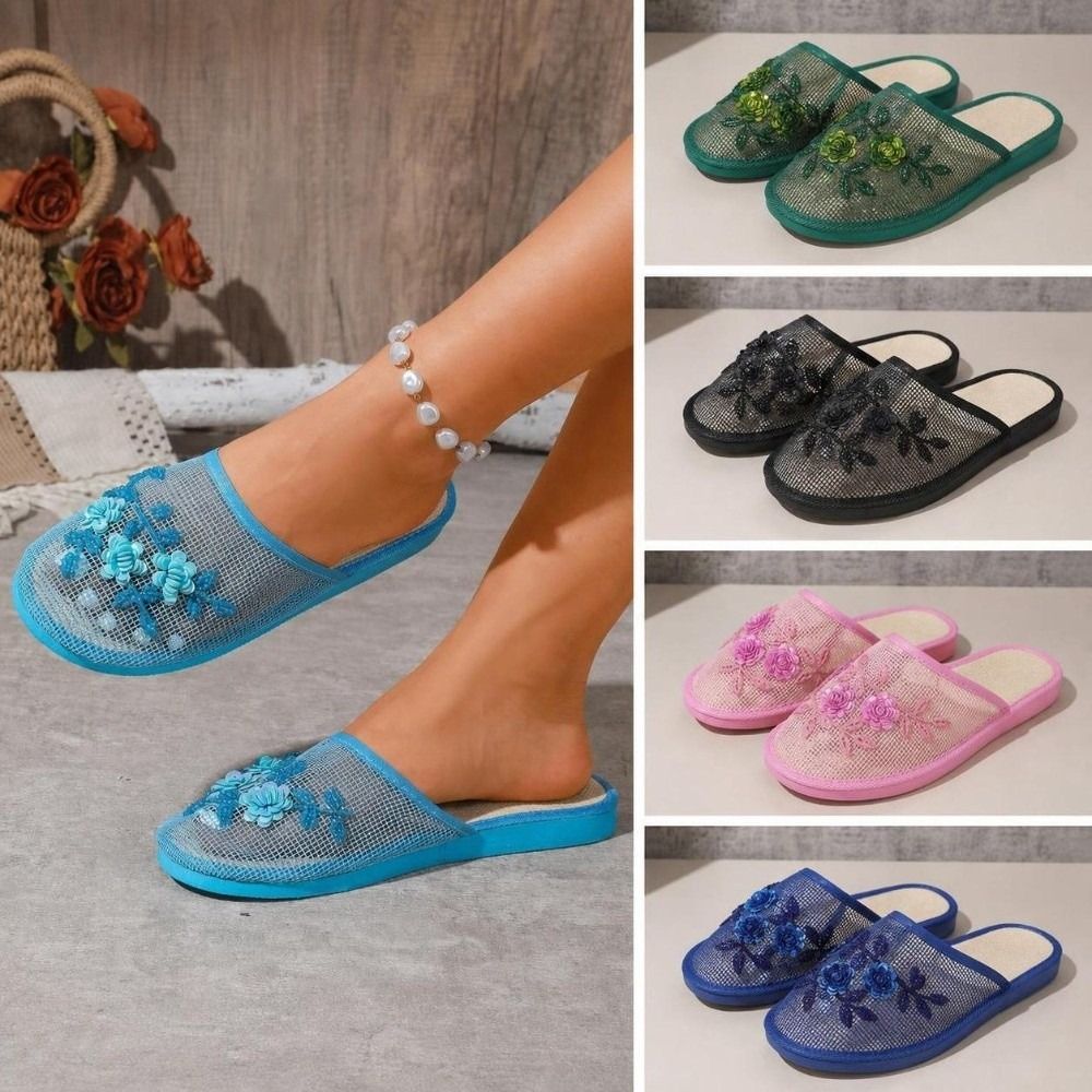 Sandal Jaring Bordir Bunga Fas - Embroidery Flower ulasan dan harga