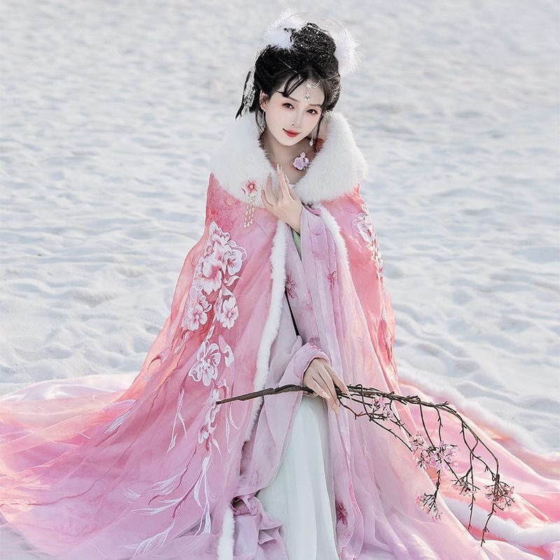 Gaun Jubah Hanfu Merah Muda &  - Embroidery Xmas ulasan dan harga