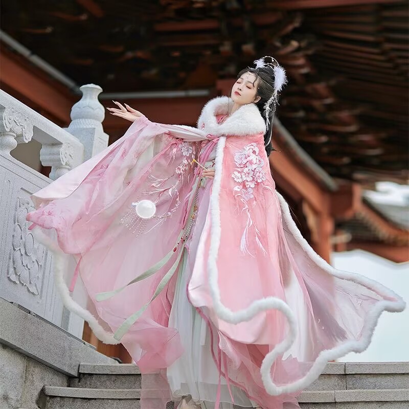 Gaun Jubah Hanfu Merah Muda &  - Embroidery Xmas ulasan dan harga